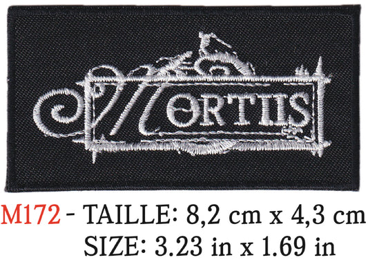 MAXIMUMPATCHES - Écusson Patch Brodé Thermocollant - 8,2 cm x 4,3 cm - Mortiis Groupe Musique Rock Punk Hard Trash Métal Heavy Psychedelic