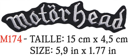 MAXIMUMPATCHES - Écusson Patch Brodé Thermocollant - 15 cm x 4,5 cm - Motorhead Groupe Musique Rock Punk Hard Trash Métal Heavy Psychedelic