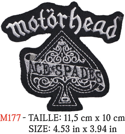 MAXIMUMPATCHES - MAXIMUMPATCHES - Écusson Patch Brodé Thermocollant - 11,5 cm x 10 cm - Motorhead Groupe Musique Rock Punk Hard Trash Métal Heavy Psychedelic