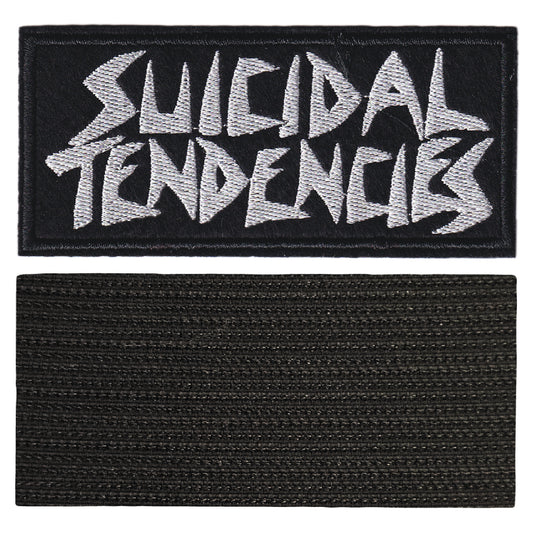 MAXIMUMPATCHES - Longueur 8 cm - Ecusson Patch Brodé Avec Scratch Cousu Au Dos + Carré Scratch A Coudre, Face Opposé 10 cm x 10 cm/Groupe Musique Métal Rock Punk Heavy Trash Blues