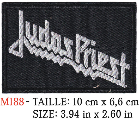 MAXIMUMPATCHES - 10 cm x 6,6 cm - Ecusson Patch Brodé Thermocollant - Judas Priest Groupe Musique Rock Punk Hard Trash Métal Heavy Psychedelic