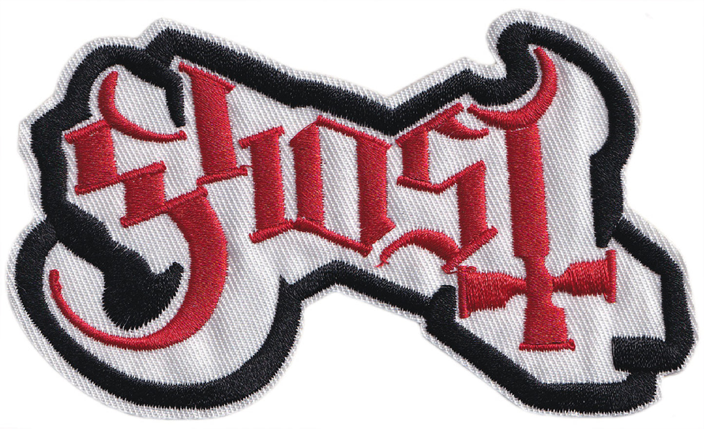 MAXIMUMPATCHES - 11,8 cm x 6,8 cm - Ecusson Patch Brodé Thermocollant - Ghost Groupe Musique Rock Punk Hard Trash Métal Heavy Psychedelic