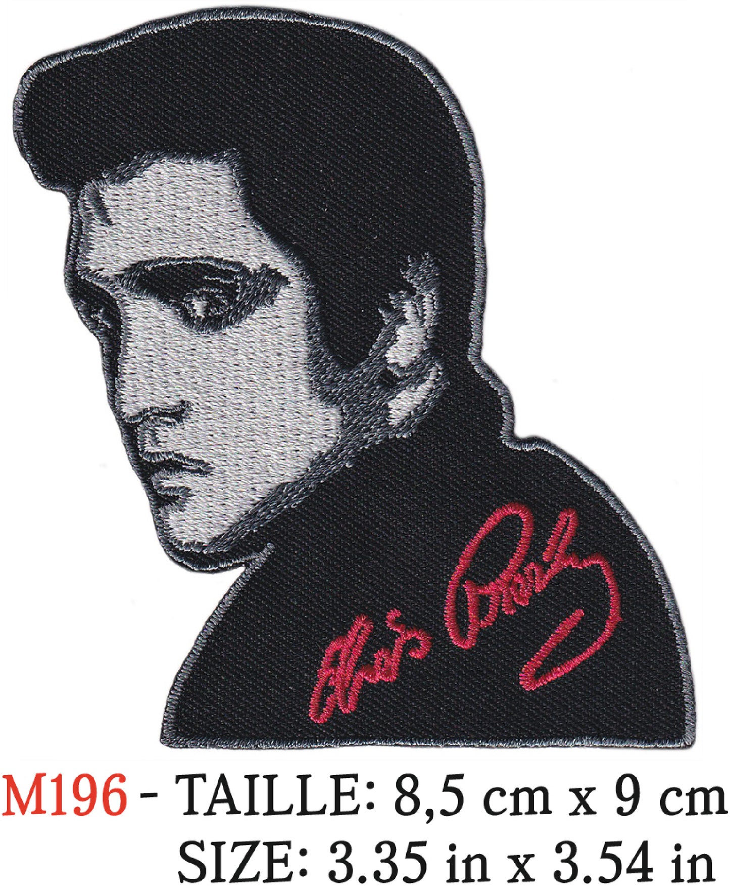 MAXIMUMPATCHES - Ecusson Patch Brodé Thermocollant - 8,5 cm x 9 cm - Elvis Groupe Musique Rock Punk Hard Trash Métal Heavy Psychedelic