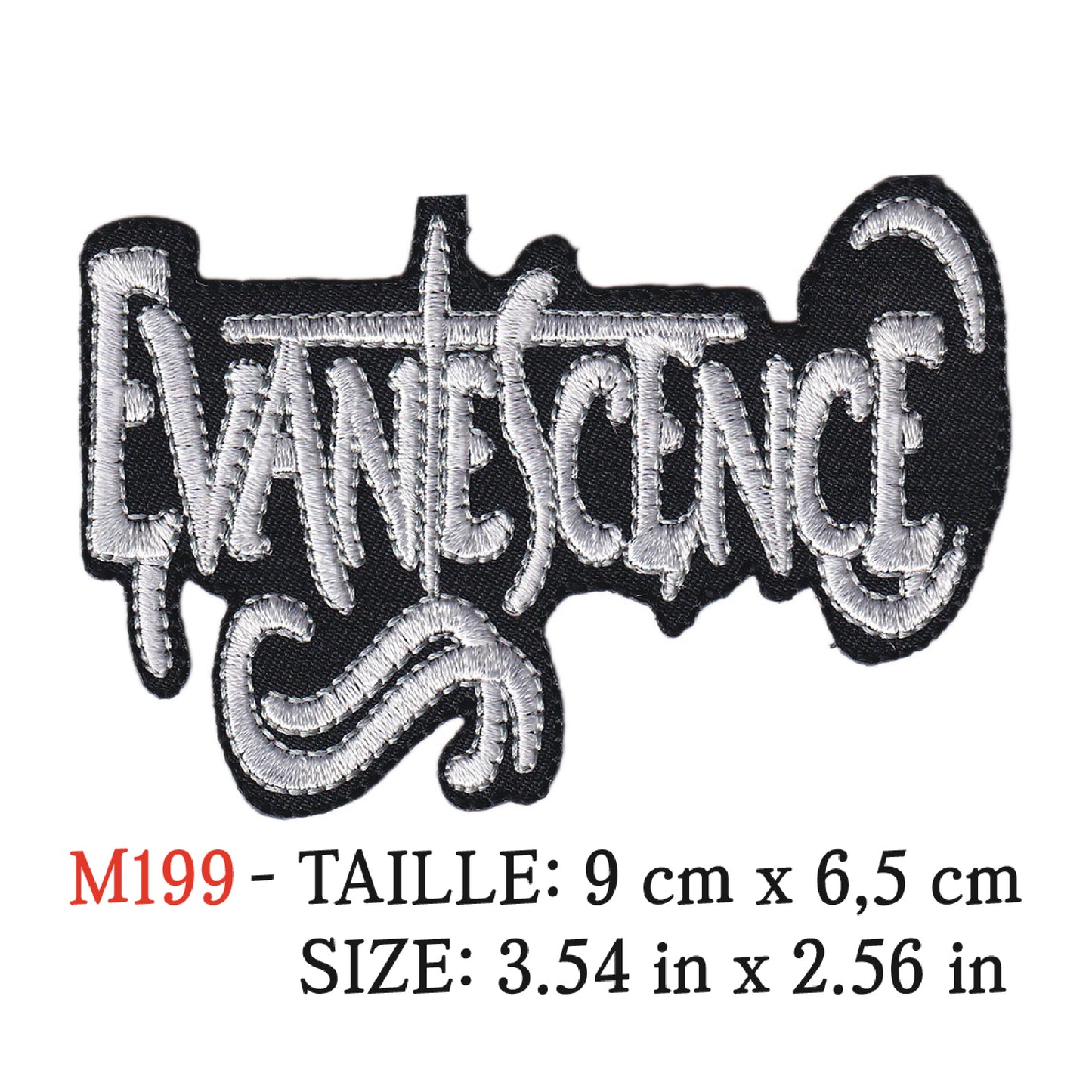 MAXIMUMPATCHES - Ecusson Patch Brodé Thermocollant - 9 cm x 6,5 cm - Evanescence Groupe Musique Rock Punk Hard Trash Métal Heavy Psychedelic