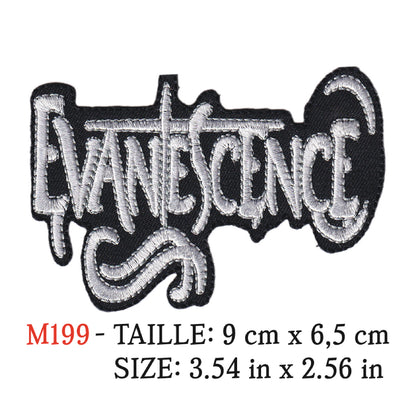 MAXIMUMPATCHES - Ecusson Patch Brodé Thermocollant - 9 cm x 6,5 cm - Evanescence Groupe Musique Rock Punk Hard Trash Métal Heavy Psychedelic