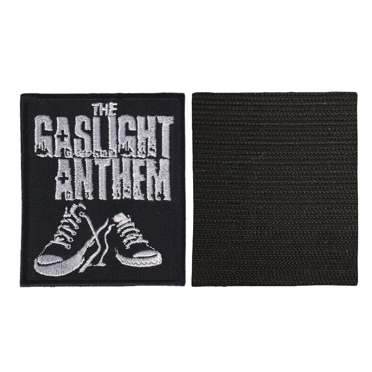 MAXIMUMPATCHES - The Gaslight Anthem - 6,4 cm x 7,5 cm - Ecusson Patch Brodé Avec Scratch Cousu Au Dos + Carré Scratch A Coudre, Face Opposé 10 cm x 10 cm/Groupe Musique Métal Rock Punk Heavy Trash Blues