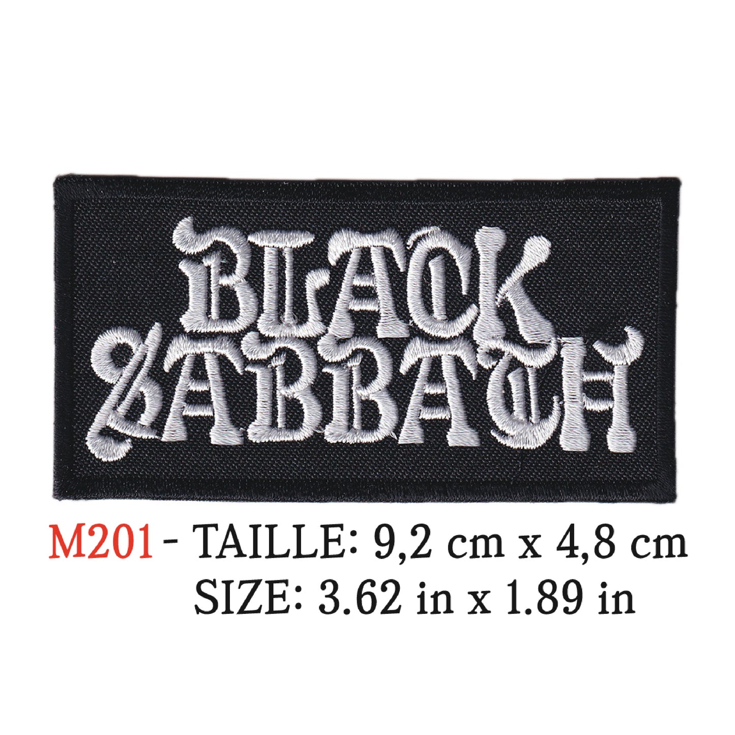 MAXIMUMPATCHES - Ecusson Patch Brodé Thermocollant - 9,2 cm x 4,8 cm - Black Sabbath Groupe Musique Rock Punk Hard Trash Métal Heavy Psychedelic