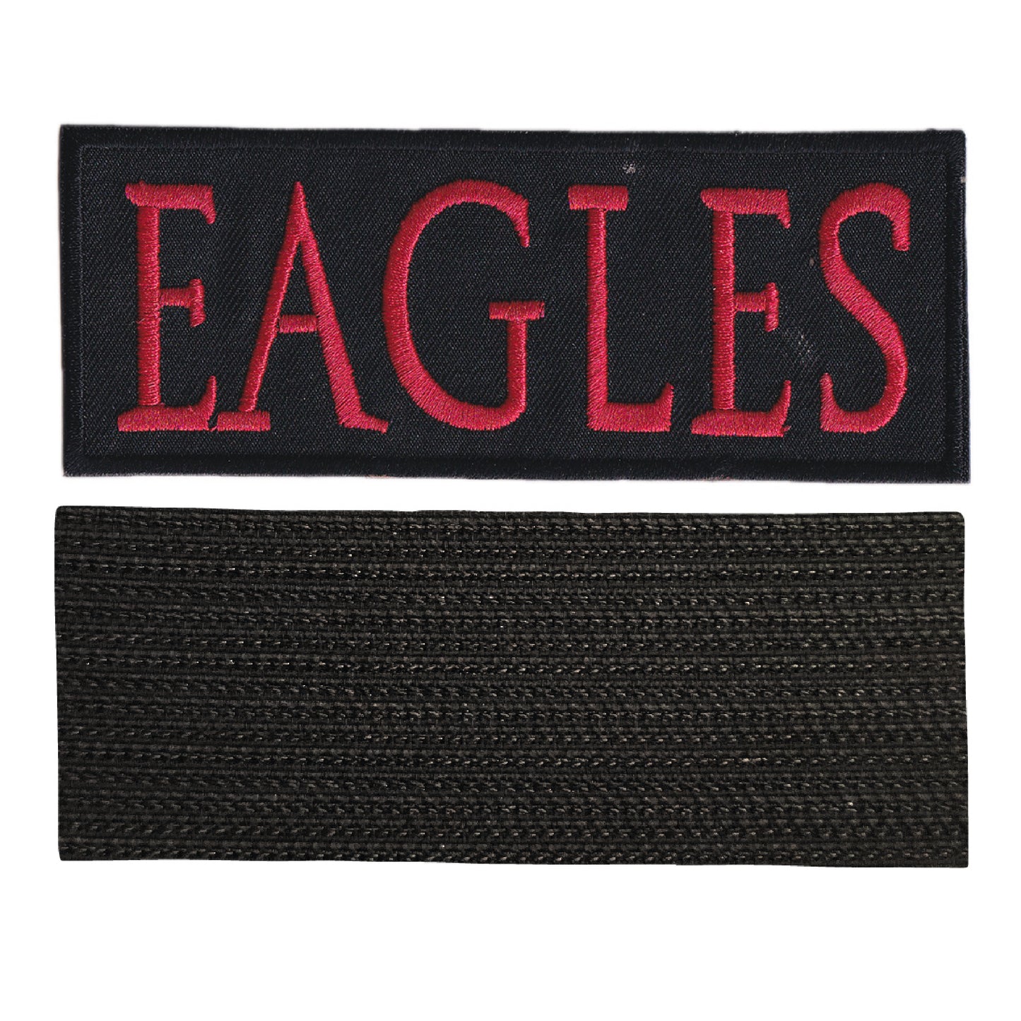 MAXIMUMPATCHES - Eagles - Longueur 11 cm - Ecusson Patch Brodé Avec Scratch Cousu Au Dos + Carré Scratch A Coudre, Face Opposé 10 cm x 10 cm/Groupe Musique Métal Rock Punk Heavy Trash Blues