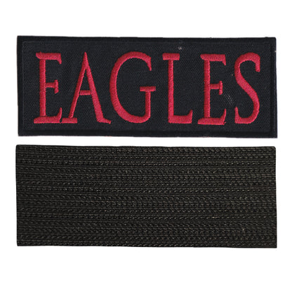 MAXIMUMPATCHES - Eagles - Longueur 11 cm - Ecusson Patch Brodé Avec Scratch Cousu Au Dos + Carré Scratch A Coudre, Face Opposé 10 cm x 10 cm/Groupe Musique Métal Rock Punk Heavy Trash Blues