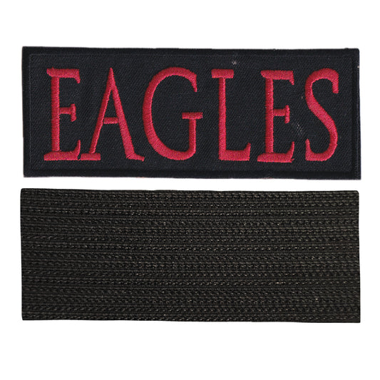 MAXIMUMPATCHES - Eagles - Longueur 11 cm - Ecusson Patch Brodé Avec Scratch Cousu Au Dos + Carré Scratch A Coudre, Face Opposé 10 cm x 10 cm/Groupe Musique Métal Rock Punk Heavy Trash Blues