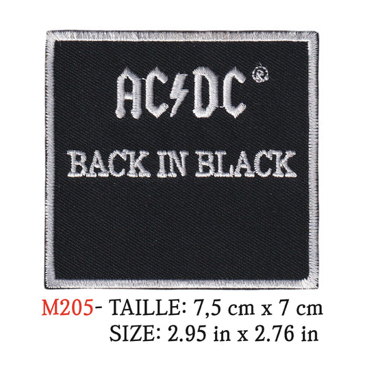 MAXIMUMPATCHES - cusson Patch Brodé Thermocollant - 7,5 cm x 7 cm - Ac Dc ACDC Groupe Musique Rock Punk Hard Trash Métal Heavy Psychedelic