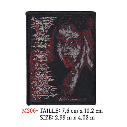 MAXIMUMPATCHES - Ecusson Patch Brodé Thermocollant - 7,6 cm x 10,2 cm - Craddle Of Firth Groupe Musique Rock Punk Hard Trash Métal Heavy Psychedelic