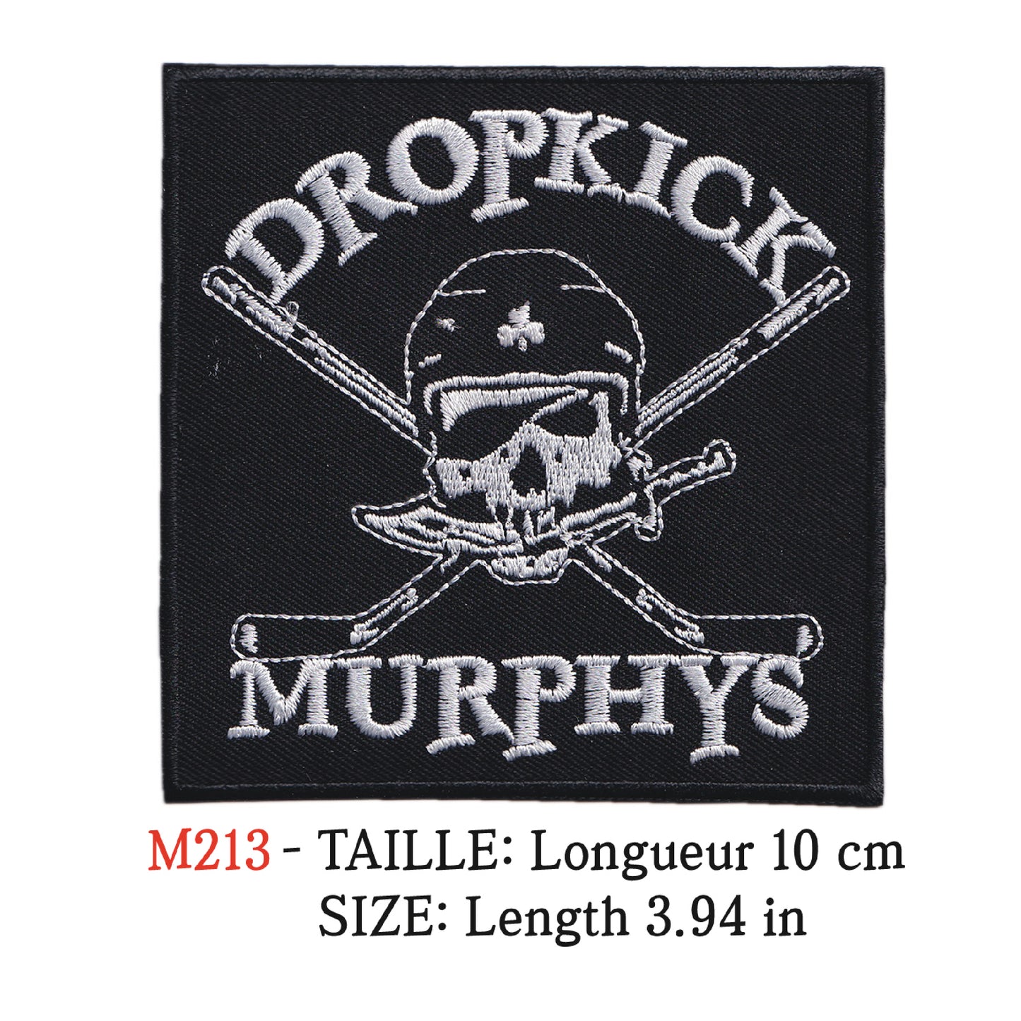 MAXIMUMPATCHES - Ecusson Patch Brodé Thermocollant - Longueur 10 CM - Dropkick Murphys Groupe Musique Rock Punk Hard Trash Métal Heavy Psychedelic Celtique