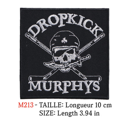 MAXIMUMPATCHES - Ecusson Patch Brodé Thermocollant - Longueur 10 CM - Dropkick Murphys Groupe Musique Rock Punk Hard Trash Métal Heavy Psychedelic Celtique