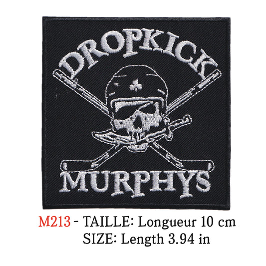 MAXIMUMPATCHES - Ecusson Patch Brodé Thermocollant - Longueur 10 CM - Dropkick Murphys Groupe Musique Rock Punk Hard Trash Métal Heavy Psychedelic Celtique