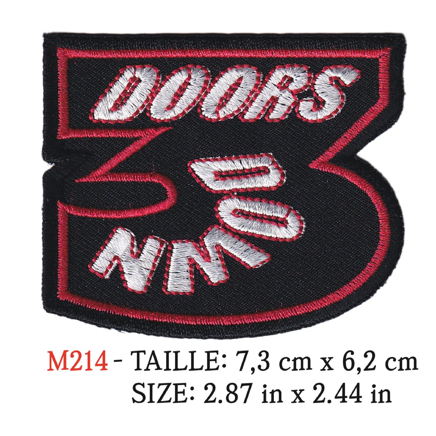 MAXIMUMPATCHES - Ecusson Patch Brodé Thermocollant - 7,3 cm x 6,2 cm - 3 Doors Down Groupe Musique Rock Punk Hard Trash Métal Heavy Psychedelic