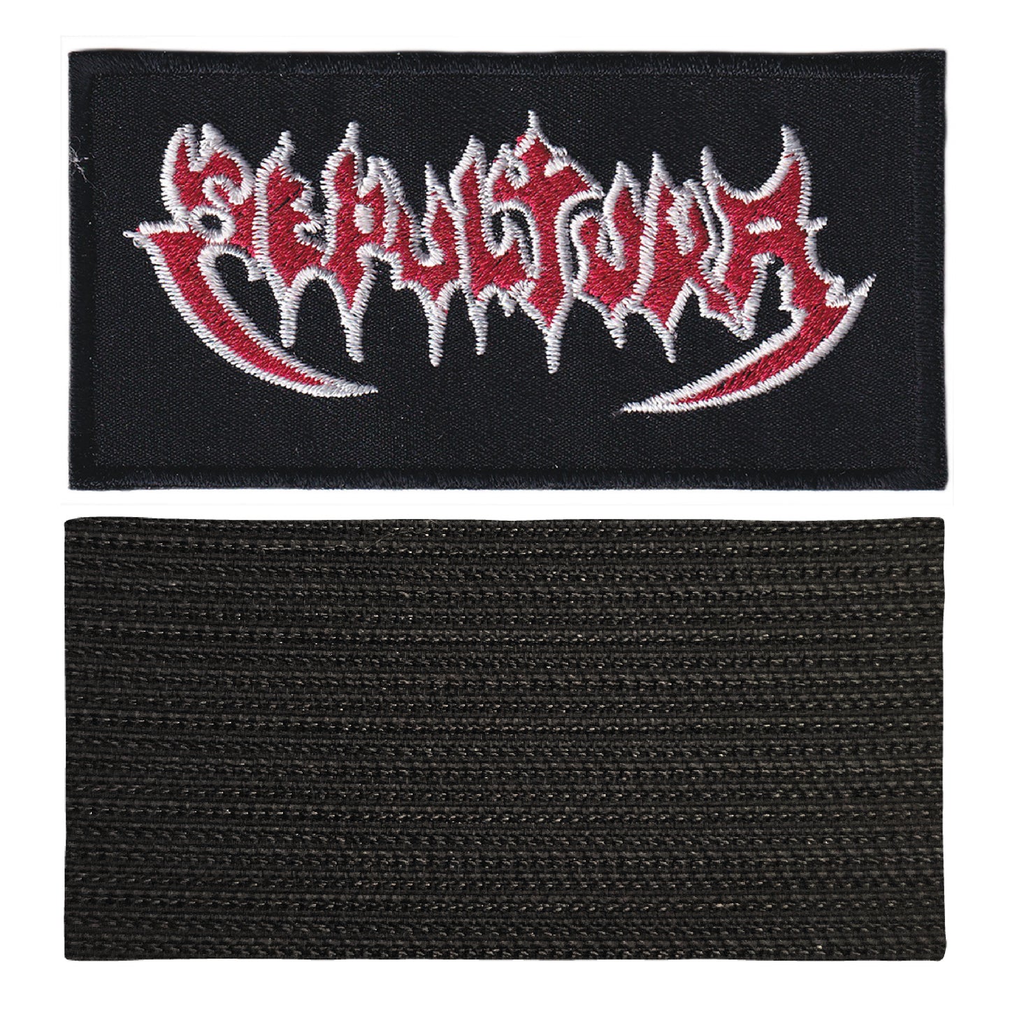 MAXIMUMPATCHES - Sépultura - 10 cm x 5 cm - Ecusson Patch Brodé Avec Scratch Cousu Au Dos + Carré Scratch A Coudre, Face Opposé 10 cm x 10 cm/Groupe Musique Métal Rock Punk Heavy Trash Blues