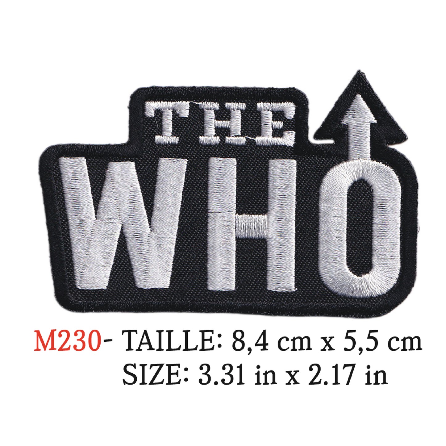 MAXIMUMPATCHES - Ecusson Patch Brodé Thermocollant - 8,4 cm x 5,5 cm - The Who Groupe Musique Rock Punk Hard Trash Métal Heavy Psychedelic