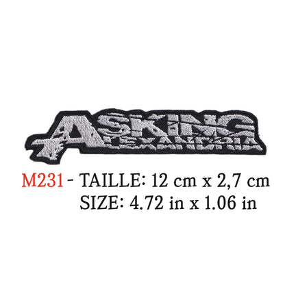 MAXIMUMPATCHES - Ecusson Patch Brodé Thermocollant - 12 cm x 2,7 cm - Asking Alexandria Groupe Musique Rock Punk Hard Trash Métal Heavy Psychedelic