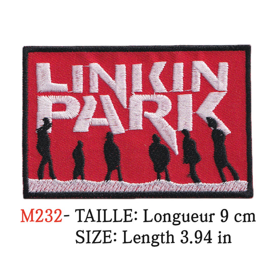 MAXIMUMPATCHES - Ecusson Patch Brodé Thermocollant - Longueur 9 cm - Linkin Park Groupe Musique Rock Punk Hard Trash Métal Heavy Psychedelic
