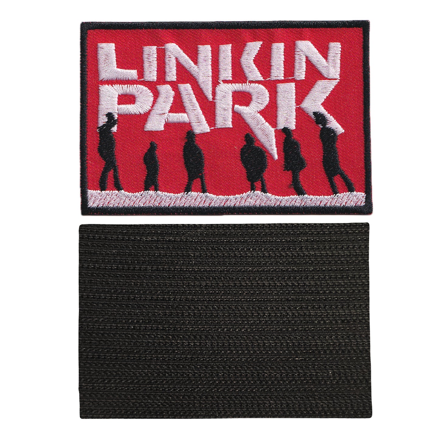 MAXIMUMPATCHES - Linkin Park - Longueur 9 cm - Ecusson Patch Brodé Avec Scratch Cousu Au Dos + Carré Scratch A Coudre, Face Opposé 10 cm x 10 cm/Groupe Musique Métal Rock Punk Heavy Trash Blues
