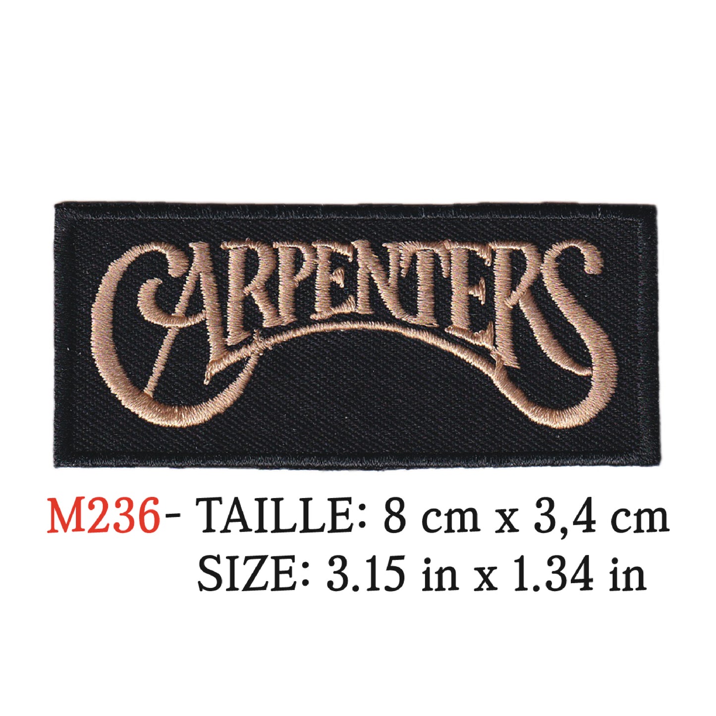 MAXIMUMPATCHES - Ecusson Patch Brodé Thermocollant - 8 cm x 3,4 cm - Carpenters Groupe Musique Rock Punk Hard Trash Métal Heavy Psychedelic