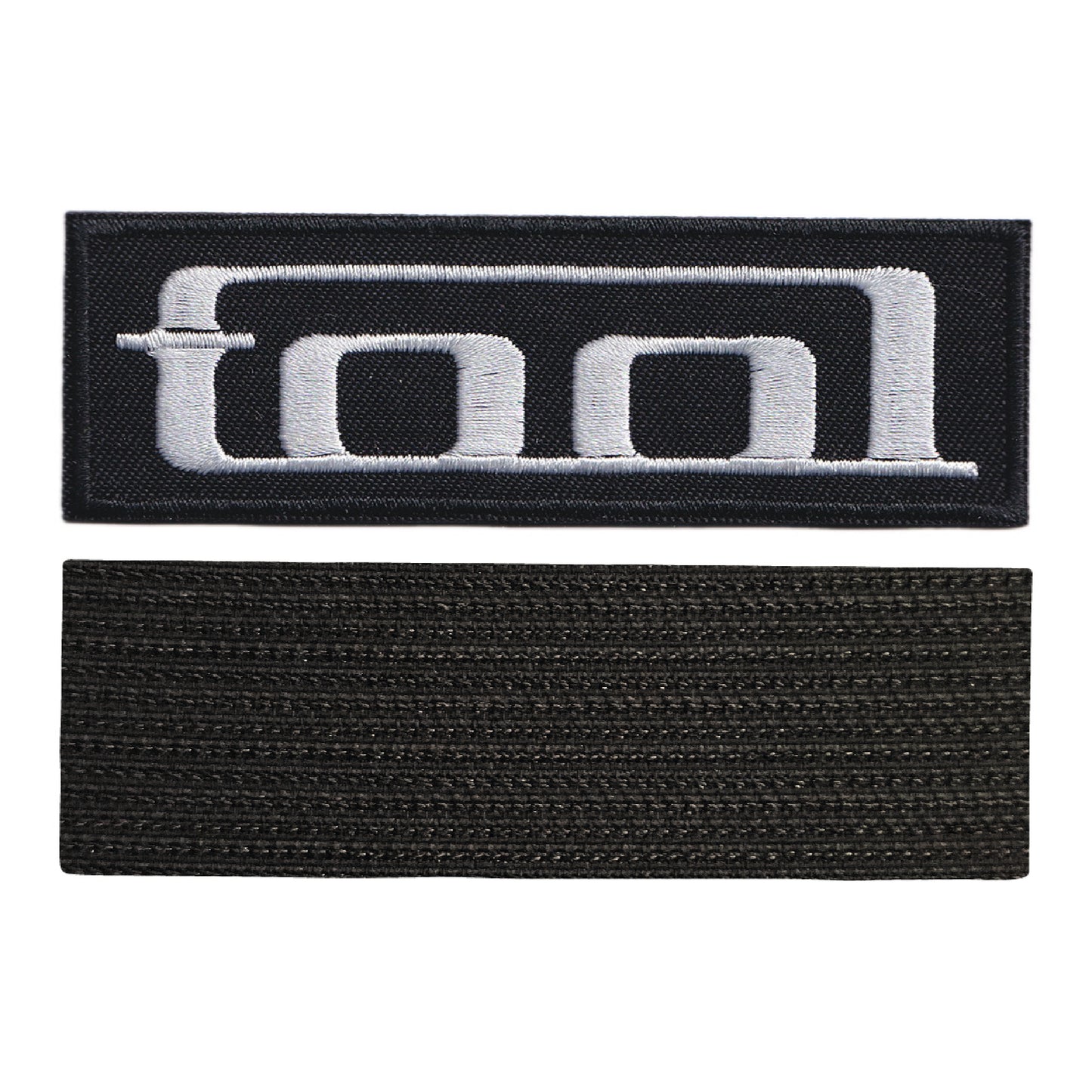 MAXIMUMPATCHES - Tool - 10 cm x 3,1 cm - Ecusson Patch Brodé Avec Scratch Cousu Au Dos + Carré Scratch A Coudre, Face Opposé 10 cm x 10 cm/Groupe Musique Métal Rock Punk Heavy Trash Blues