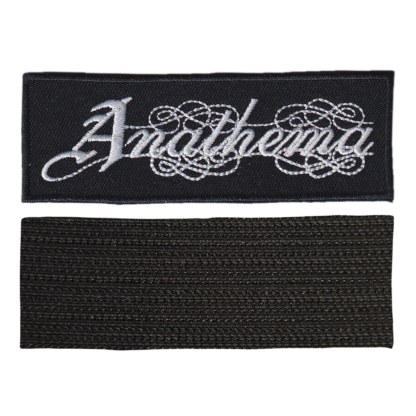 MAXIMUMPATCHES - Anathema - 9,8 cm x 3,4 cm - Ecusson Patch Brodé Avec Scratch Cousu Au Dos + Carré Scratch A Coudre, Face Opposé 10 cm x 10 cm/Groupe Musique Métal Rock Punk Heavy Trash Blues