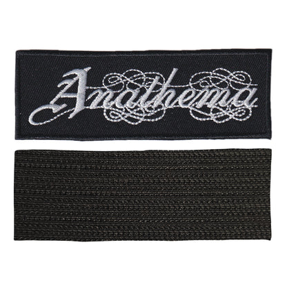 MAXIMUMPATCHES - Anathema - 9,8 cm x 3,4 cm - Ecusson Patch Brodé Avec Scratch Cousu Au Dos + Carré Scratch A Coudre, Face Opposé 10 cm x 10 cm/Groupe Musique Métal Rock Punk Heavy Trash Blues