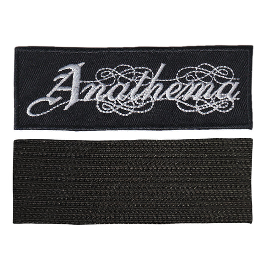 MAXIMUMPATCHES - Anathema - 9,8 cm x 3,4 cm - Ecusson Patch Brodé Avec Scratch Cousu Au Dos + Carré Scratch A Coudre, Face Opposé 10 cm x 10 cm/Groupe Musique Métal Rock Punk Heavy Trash Blues
