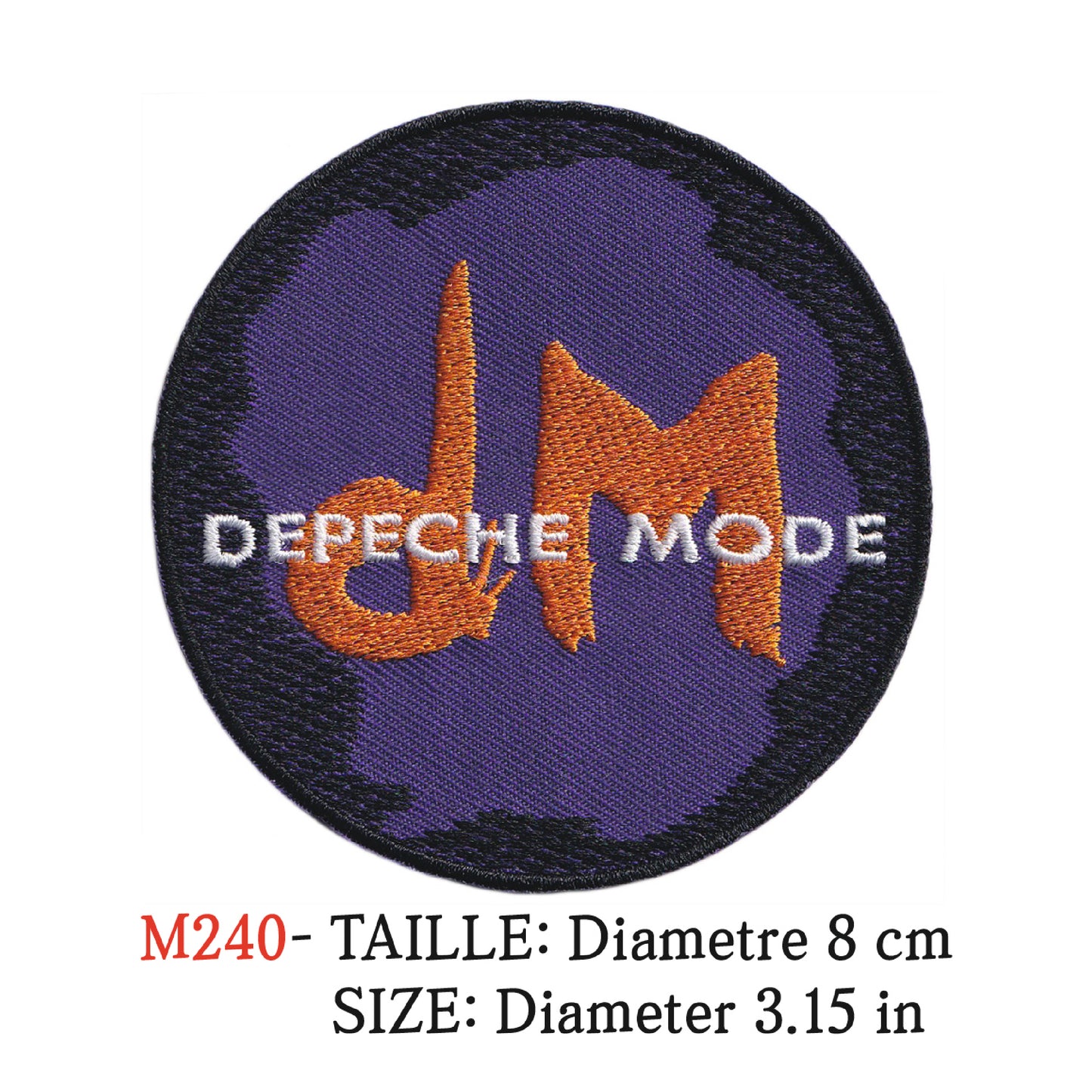 MAXIMUMPATCHES - Patch Ecusson Brodé Thermocollant - Diametre 8 cm - Dépêche Mode Groupe Musique Rock Punk Hard Trash Métal Heavy Psychedelic