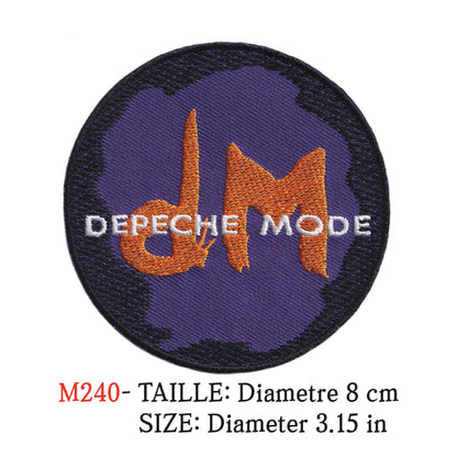 MAXIMUMPATCHES - Patch Ecusson Brodé Thermocollant - Diametre 8 cm - Dépêche Mode Groupe Musique Rock Punk Hard Trash Métal Heavy Psychedelic