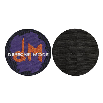 MAXIMUMPATCHES - Dépêche Mode - Diamètre 8 cm - Ecusson Patch Brodé Avec Scratch Cousu Au Dos + Carré Scratch A Coudre, Face Opposé 10 cm x 10 cm/Groupe Musique Métal Rock Punk Heavy Trash Blues
