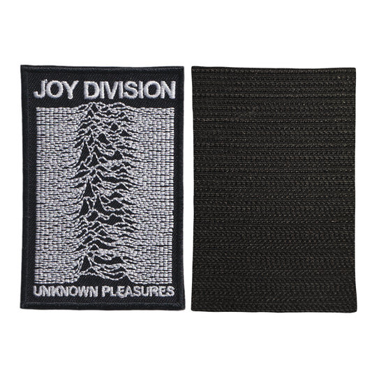 MAXIMUMPATCHES - Joy Division - 8 cm x 5,5 cm - Ecusson Patch Brodé Avec Scratch Cousu Au Dos + Carré Scratch A Coudre, Face Opposé 10 cm x 10 cm/Groupe Musique Métal Rock Punk Heavy Trash Blues