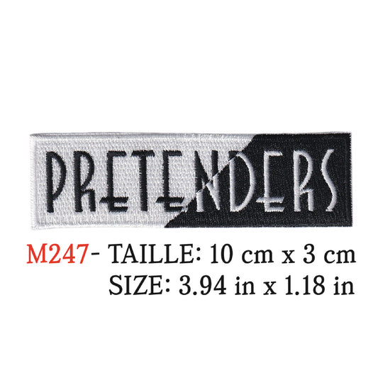 MAXIMUMPATCHES - Patch Ecusson Brodé Thermocollant - 10 cm x 3 cm - Pretenders Groupe Musique Rock Punk Hard Trash Métal Heavy Psychedelic