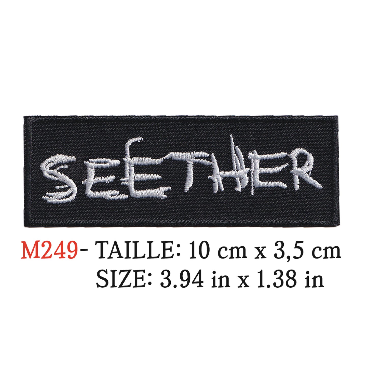 MAXIMUMPATCHES - Patch Ecusson Brodé Thermocollant - 10 cm x 3,5 cm - Seether Groupe Musique Rock Punk Hard Trash Métal Heavy Psychedelic