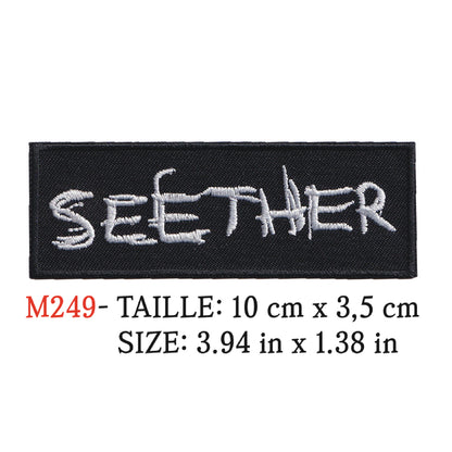 MAXIMUMPATCHES - Patch Ecusson Brodé Thermocollant - 10 cm x 3,5 cm - Seether Groupe Musique Rock Punk Hard Trash Métal Heavy Psychedelic