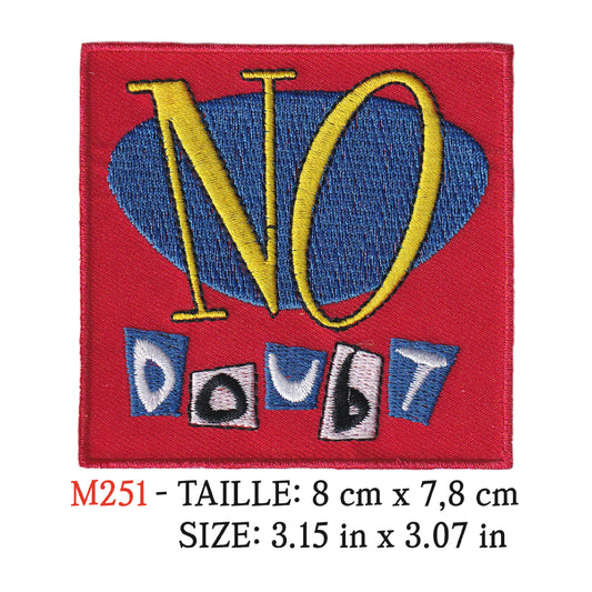 MAXIMUMPATCHES - Patch Ecusson Brodé Thermocollant - 8 cm x 7,8 cm - No Doubt Groupe Musique Rock Punk Hard Trash Métal Heavy Psychedelic