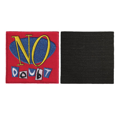 MAXIMUMPATCHES - No Doubt - 8 cm x 7,8 cm - Ecusson Patch Brodé Avec Scratch Cousu Au Dos + Carré Scratch A Coudre, Face Opposé 10 cm x 10 cm/Groupe Musique Métal Rock Punk Heavy Trash Blues