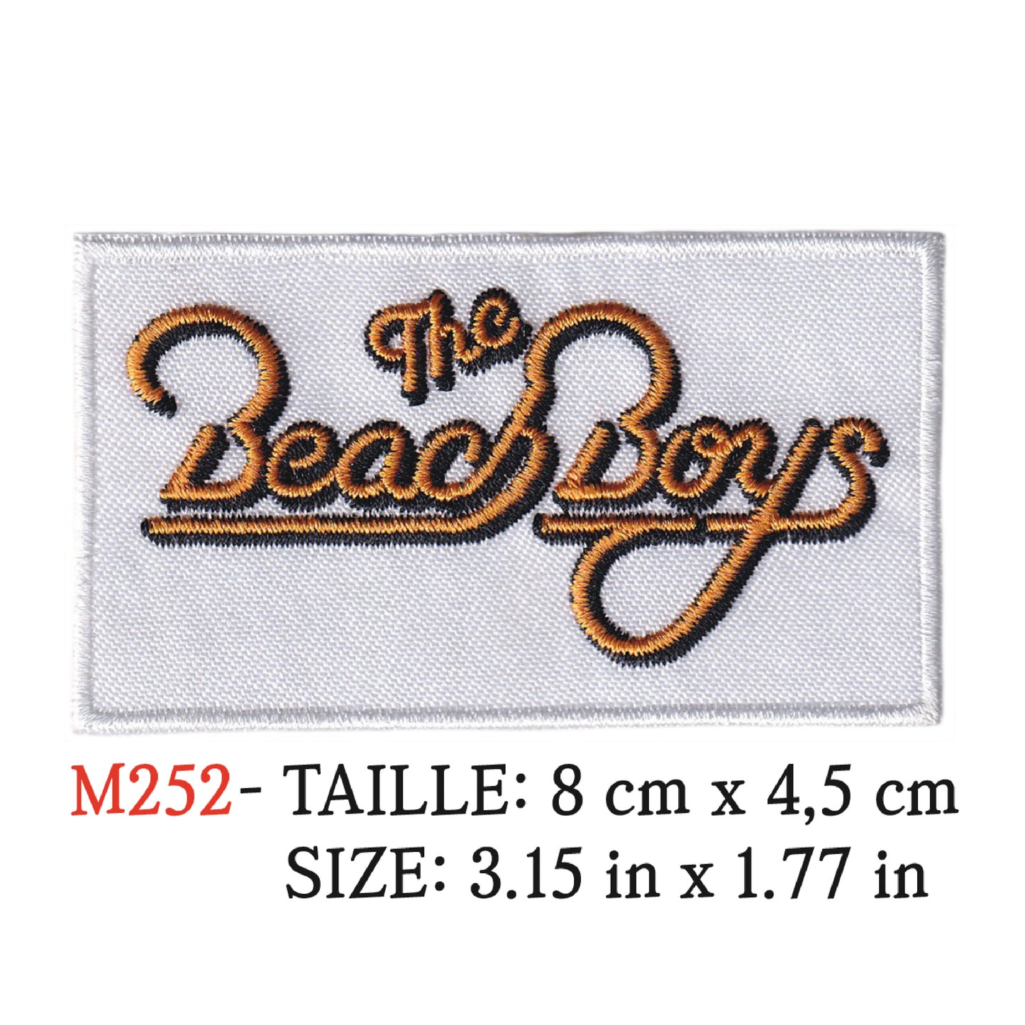 MAXIMUMPATCHES - Patch Ecusson Brodé Thermocollant - 8 cm x 4,5 cm - the Beach Boys Groupe Musique Rock Punk Hard Trash Métal Heavy Psychedelic