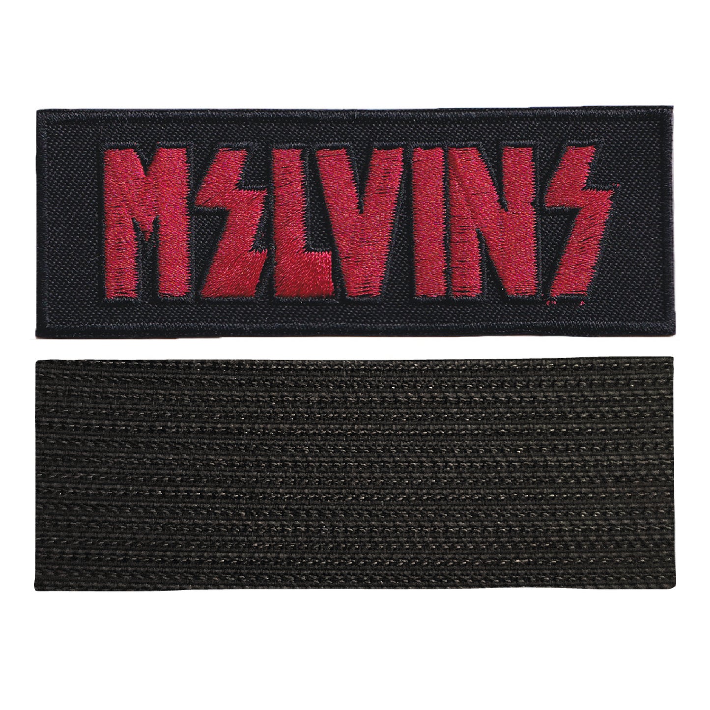MAXIMUMPATCHES - Melvins - 9,8 cm x 3,5 cm - Ecusson Patch Brodé Avec Scratch Cousu Au Dos + Carré Scratch A Coudre, Face Opposé 10 cm x 10 cm/Groupe Musique Métal Rock Punk Heavy Trash Blues