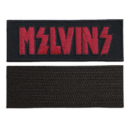 MAXIMUMPATCHES - Melvins - 9,8 cm x 3,5 cm - Ecusson Patch Brodé Avec Scratch Cousu Au Dos + Carré Scratch A Coudre, Face Opposé 10 cm x 10 cm/Groupe Musique Métal Rock Punk Heavy Trash Blues