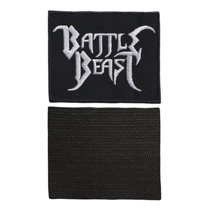 MAXIMUMPATCHES - Battle Beast - Longueur 8 cm - Ecusson Patch Brodé Avec Scratch Cousu Au Dos + Carré Scratch A Coudre, Face Opposé 10 cm x 10 cm/Groupe Musique Métal Rock Punk Heavy Trash Blues
