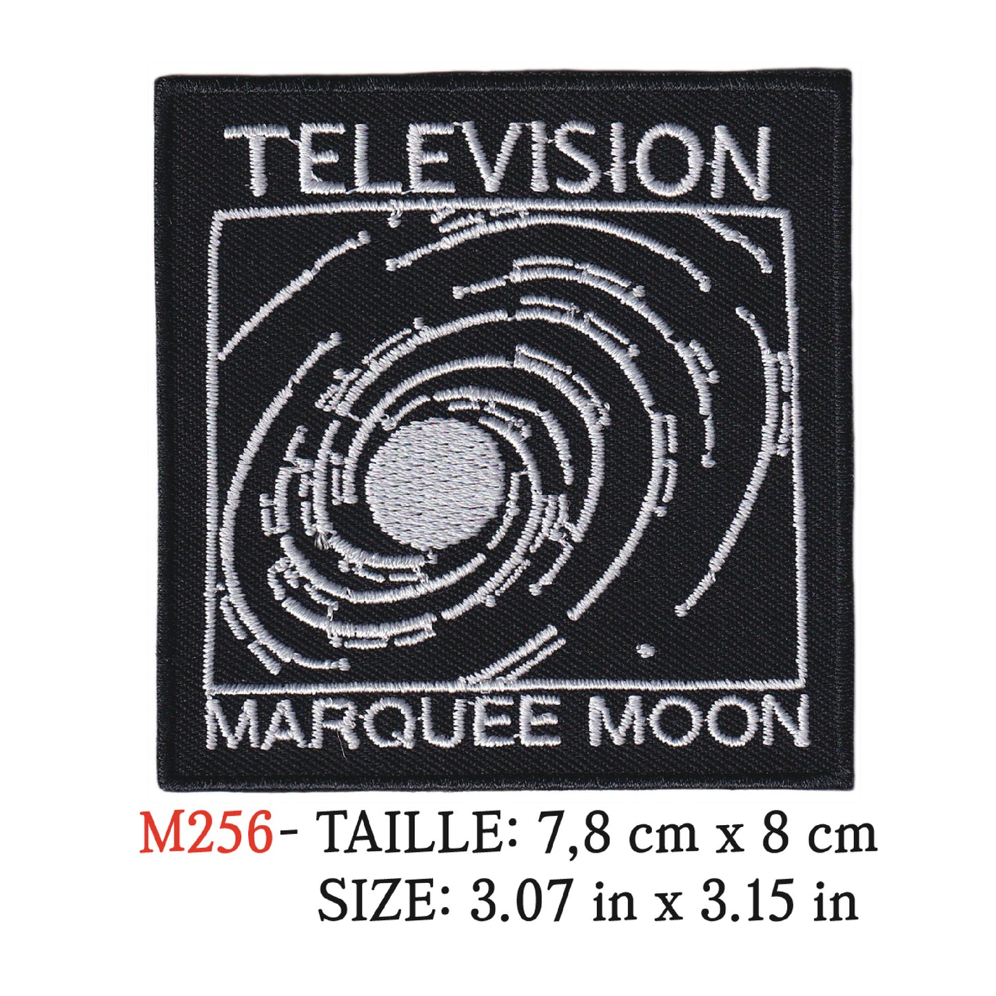 MAXIMUMPATCHES - Patch Ecusson Brodé Thermocollant - 7,8 cm x 8 cm - Télévision Marquee Moon Groupe Musique Rock Punk Hard Trash Métal Heavy Psychedelic