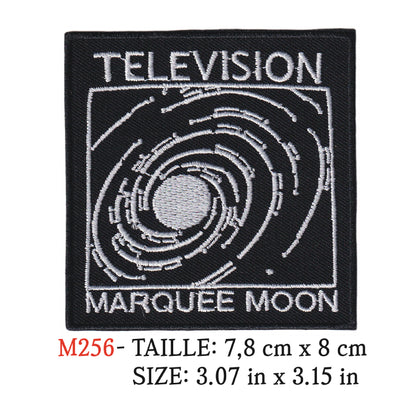 MAXIMUMPATCHES - Patch Ecusson Brodé Thermocollant - 7,8 cm x 8 cm - Télévision Marquee Moon Groupe Musique Rock Punk Hard Trash Métal Heavy Psychedelic