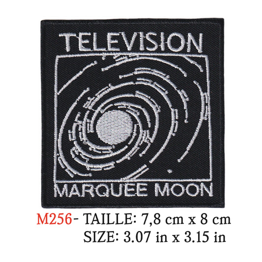 MAXIMUMPATCHES - Patch Ecusson Brodé Thermocollant - 7,8 cm x 8 cm - Télévision Marquee Moon Groupe Musique Rock Punk Hard Trash Métal Heavy Psychedelic