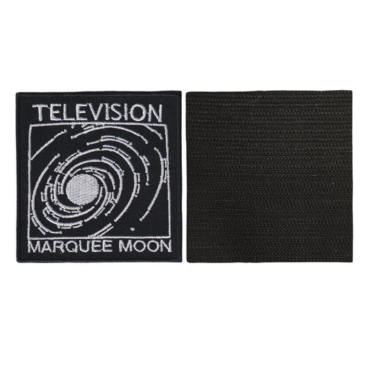 MAXIMUMPATCHES - Televion, Marquee Moon - 7,8 cm x 8 cm - Ecusson Patch Brodé Avec Scratch Cousu Au Dos + Carré Scratch A Coudre, Face Opposé 10 cm x 10 cm/Groupe Musique Métal Rock Punk Heavy Trash Blues