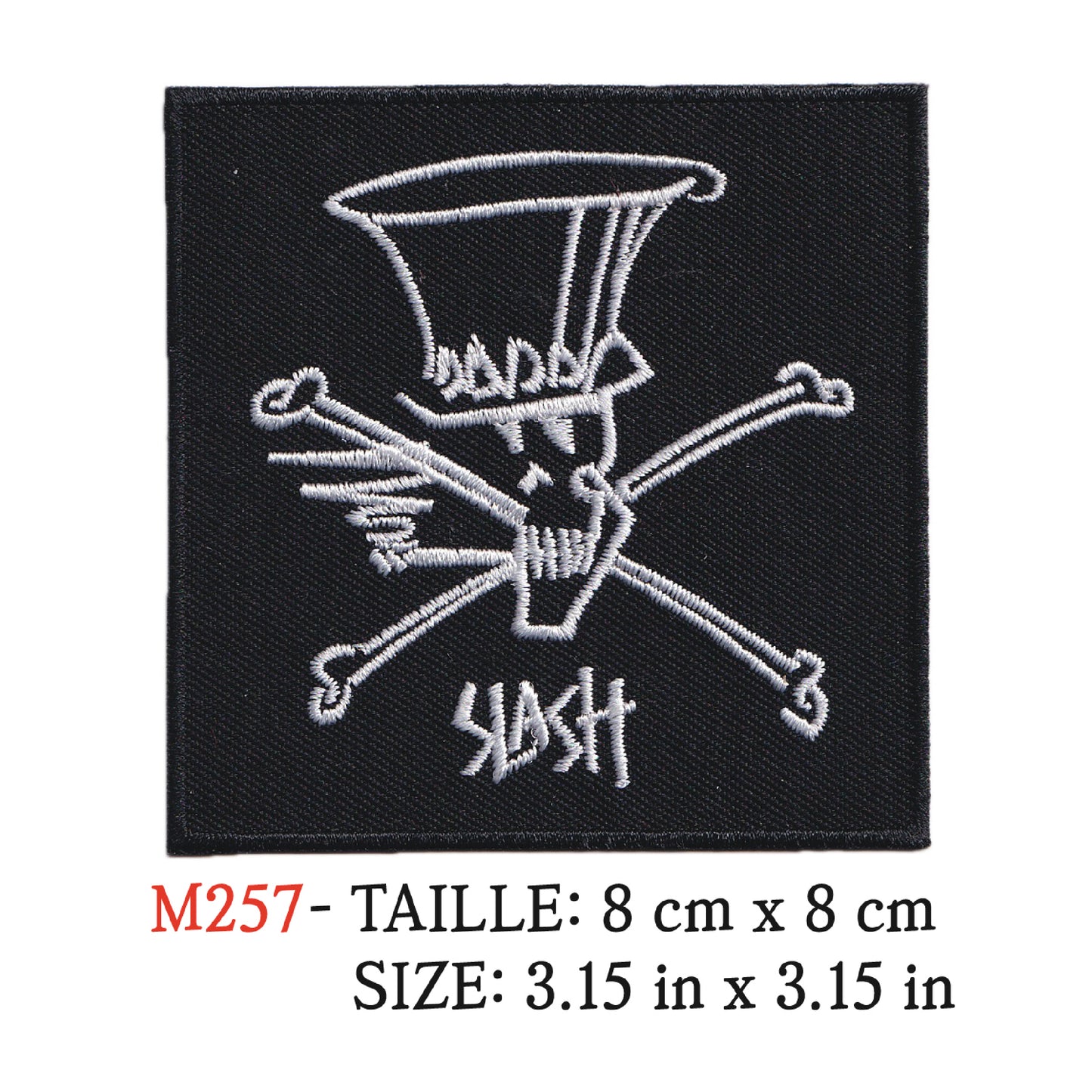 MAXIMUMPATCHES - Patch Ecusson Brodé Thermocollant - 8 cm x 8 cm - Slash Groupe Musique Rock Punk Hard Trash Métal Heavy Psychedelic
