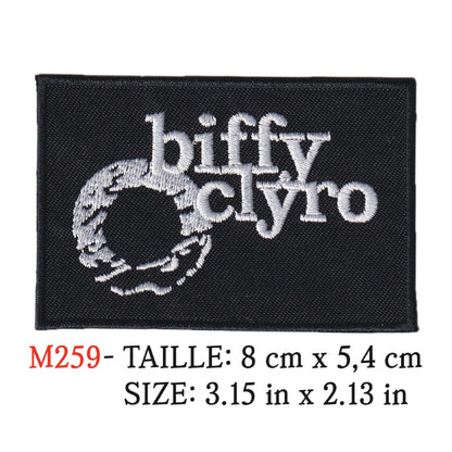 MAXIMUMPATCHES - Ecusson Patch Brodé Thermocollant - 8 cm x 5,4 cm - Biffy Clyro Groupe Musique Rock Punk Hard Trash Métal Heavy Psychedelic
