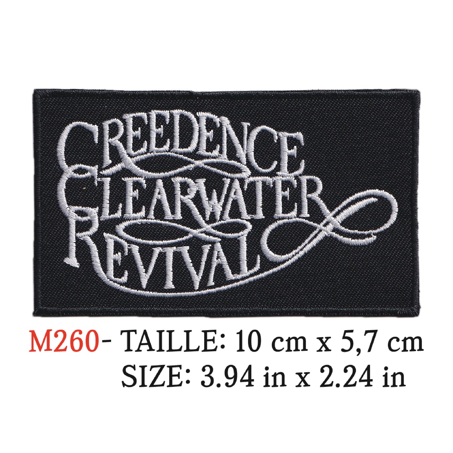 MAXIMUMPATCHES - Ecusson Patch Brodé Thermocollant - 10 cm x 5,7 cm - Creedence Clearwater Revival Groupe Musique Rock Punk Hard Trash Métal Heavy Psychedelic